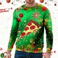 thumbnail image 4 of Ediodpoh T-Shirt de Sport à Col Rond pour Homme d'Hiver de Noël à Manches Courtes, Décontracté pour les Fêtes, T-Shirt de Sport à Col Rond, Chandail pour Homme Vert_001 L, 4 of 4