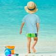 thumbnail image 4 of FORMRS Boys Rash Guard Short Sleeves Swim Shirt Quick Dry UPF 50+ Sun Protection, Sizes 3-12T, Pink Beach Toys Pattern, 4 of 6