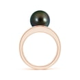 thumbnail image 2 of Angara Solitaire Tahitian Cultured Pearl Double Shank Ring in 14K Rose Gold for Women | June Birthstone Jewelry for Her, 2 of 8