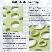 Non-Slip Shower Mats for Inside Shower, Washable Bathtub Mat with Suction Cups & Drain Holes