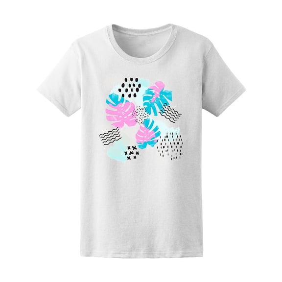 Retro Abstract Palm Leaves Tee Women's -Image by Shutterstock