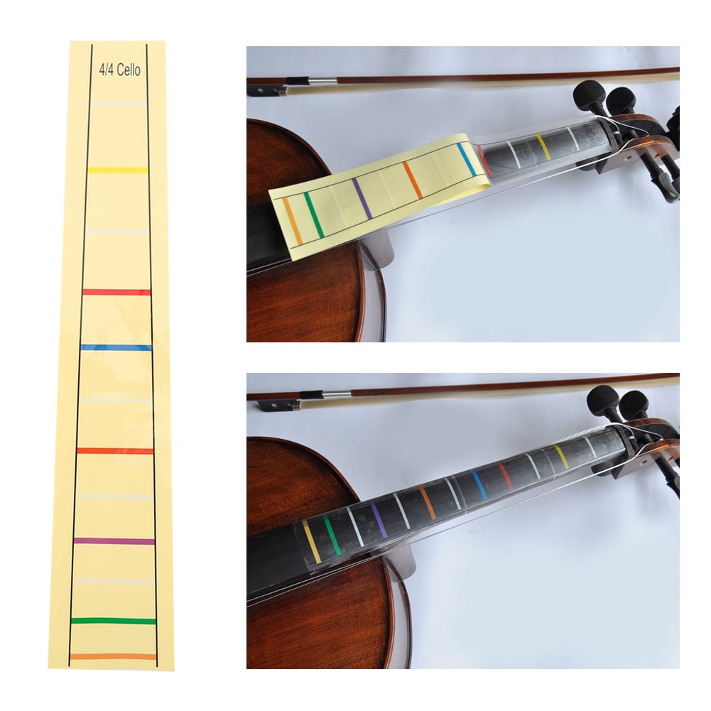 Milisten Cello Finger Guide Fingerboard Sticker Finger Position Markers Label Finger Chart for 1//2 Cello Beginners Cello Accessories