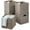 Gray, variant on WSWJY 13x13in Pack of 5 Cube Storage Baskets, Water Hyacinth Multipurpose Collapsible Organizers, Handwoven Laundry Totes for Laundry, Living Room, Kids Room & Nursery - Black