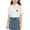 White 1, variant on Ruffle Collared Shirts for Girls Flounce Short Sleeve Button Up Blouses Kids Casual Preppy Look Tops