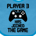 thumbnail image 4 of Inktastic Player 3 Has Joined the Game Boys or Girls Baby Bib, 4 of 4