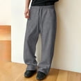 thumbnail image 3 of LIIPEE Men Casual Pants Winter Solid Color Ankle Length Jogger Pants Male Thermal Lined Sweatpants Running Training Outdoor Comfortable Soft Breathable Daily Pants,Dark Gray,S, 3 of 10