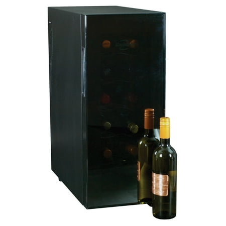- Koolatron 12 bottle Slim Electric Wine Cooler Single Zone WC12, black