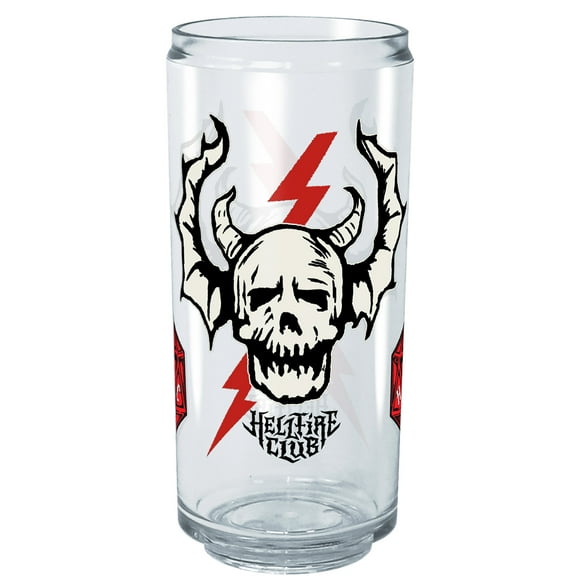 Netflix Stranger Things Hellfire Club Logo Tritan Can Shaped Cup Clear 16 oz.