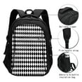 thumbnail image 3 of Fotbe Black And White Diamonds Mochila con Estampado y Puerto USB para Hombre y Mujer, Mochila Antirrobo, Mochila de Viaje, Mochila Escolar, Mochila Universitaria, 3 of 7