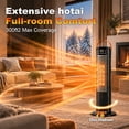 thumbnail image 5 of Space Heaters for Indoor Use, 26" PTC Electric Heater with Remote, 1500W Fast Heating 12ft/s, 75° Oscillation, 1-12H Timer, Space Heater for Large Room, Bedroom, Home Office, 5 of 7