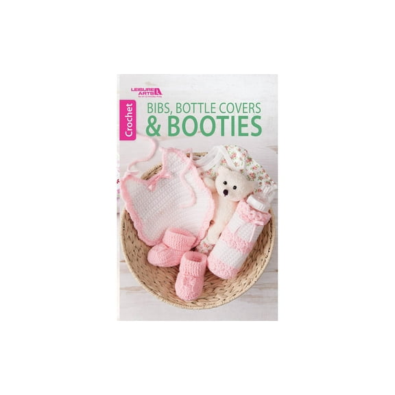 Leisure Arts Bibs Bottle Covers and Booties Crochet Book