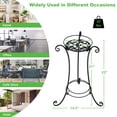 thumbnail image 6 of Topbuy Metal Corner Plant Stand Flower Pots Display Rack Storage Shelf Decorative Planter for Garden, 6 of 6