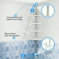 thumbnail image 3 of FENGGUIQU Hamitor Adjustable 4-Tier Corner Shower Shelf Telescopic Shower Storage Rack with Towel Essential Bathroom Accessory, 3 of 7