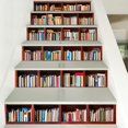 thumbnail image 3 of Tech 6 Pcs Wall Tile Sticker Decals Self-Adhesive Peel and Stick Wall Sticky Backsplash Tile Decals Decorative Stair Riser Decals Vinyl Stair Decals Stair Stickers 7''x 39'' (M15), 3 of 5