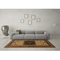 thumbnail image 3 of Ahgly Company Indoor Square Persian Brown Traditional Area Rugs, 5' Square, 3 of 4
