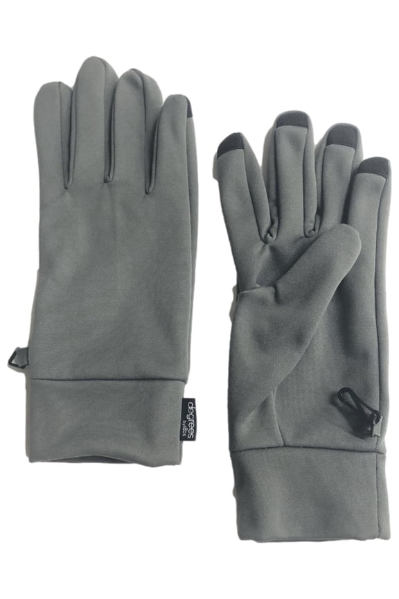 Womens Sleek Gray Touchscreen Tech & Text Driving Gloves Large