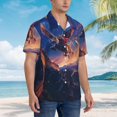 thumbnail image 4 of Haiem Starry Sky Flying Tiger Printed Hawaiian Shirt for Men - Men’s Casual Beach Summer Shirts - Stretch Fabric with Modern Fit-Medium, 4 of 7