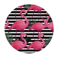 thumbnail image 2 of JEUXUS  Pink Flamingo Round Tablecloth 60 Inch, Washable Polyester Table Cloth Cover, Water Resistant Spill Proof Table Cloth for Kitchen Holiday Dining Room Party Picnic Decor, 2 of 7