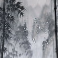 thumbnail image 5 of RUIYC Japanese Bamboo Forest Asian Oriental Chinese Ink Landscape Shower Curtain for Bathroom Decoration White, 5 of 7