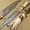 White, variant on Damascus Steel Hunting Knife - Fixed Blade Knives with Sheath - Firm Grip Handle Made of Camel Bone (White)