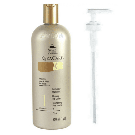Avlon Keracare 1st Lather Sulfate-Free Shampoo 32oz +PUMP