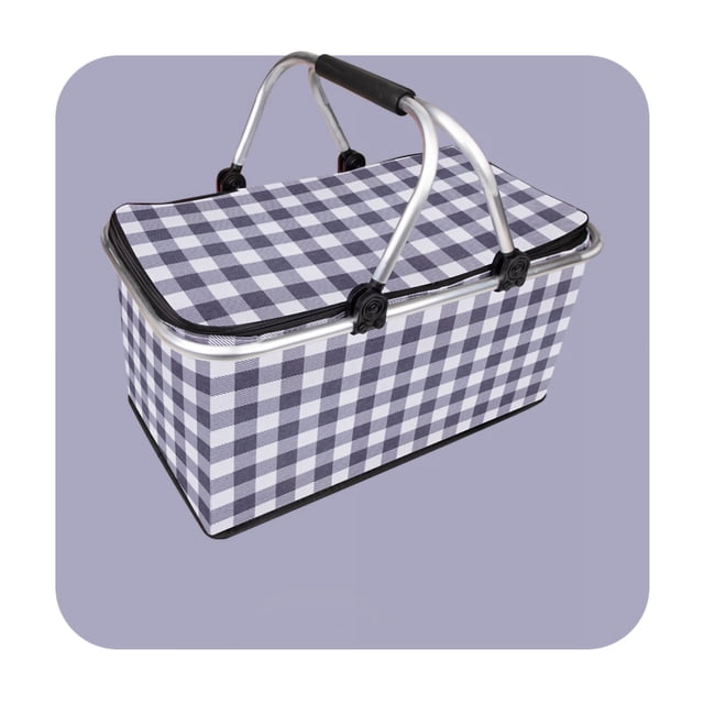 Cesta Aislada Cesta Portátil Plegable Aislamiento Térmico Y Preservación Del Frío Cesta De Picnic Para Salidas Familiares
