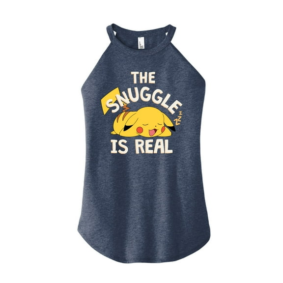 Pokémon - The Snuggle Pikachu - Juniors High Neck Tank Top