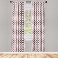 thumbnail image 3 of Ambesonne Casino Curtains, Tourist Poker Cards Art, Pair of 28"x84", Red Black, 3 of 5