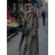 thumbnail image 5 of Abrigo largo de piel sintética marrón oscuro para mujer, chaqueta de lana de un solo pecho, gabardina de felpa esponjosa, abrigo cálido, invierno, nuevo, 2023, 5 of 5
