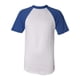 thumbnail image 1 of Camiseta de béisbol de manga corta Augusta Sportswear para hombre tamaño XXX color blanco y azul real, 1 of 1