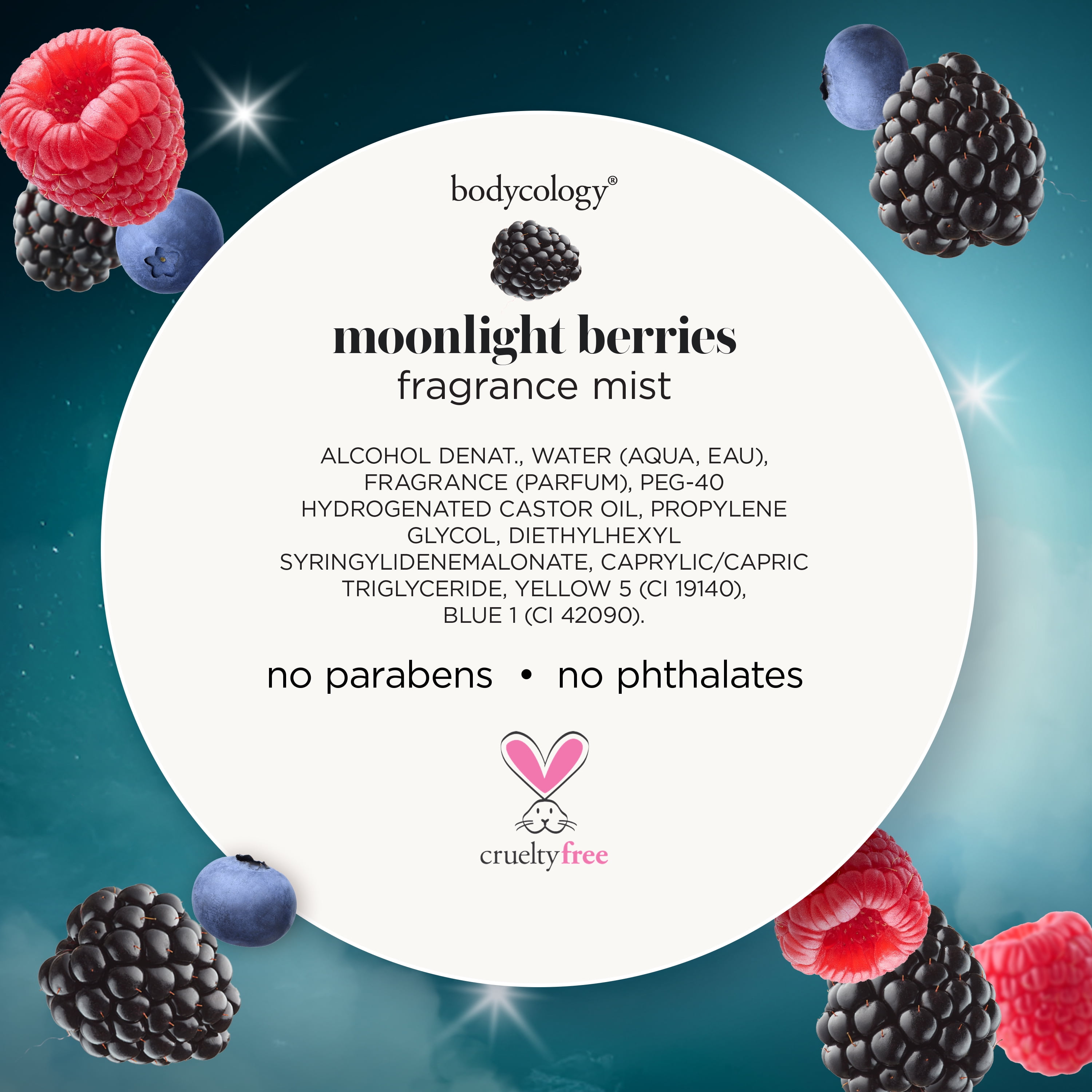 Bodycology Long-Lasting Fragrance Body Mist, Moonlight Berries, 8 fl oz