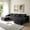Gray, variant on Leumius 134" U-Shaped Modular Sectional Sofa,Deep Seat Cloud Couch with Cup Holders & Throw Pillows,Upholstered Couch for Living Room/Bedroom, No Assembly Required,Black