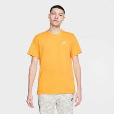 Nike Sportswear Club T-Shirt Mens Active Shirts & Tees Size M Color: Yellow