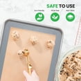 thumbnail image 3 of Nutrichef Silicone Baking Mats - 2 Non-stick Food-Grade Reusable Silicone Mats - Perfect for Half Baking Pans 16.5 x 11.6 IN - Oven-Safe Up to 480 Degrees F - Safe for Ovens & Dishwashers - Grey, 3 of 7