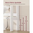 thumbnail image 4 of Armario sobre Inodoro, Organizador de Baño Independiente de 4 Niveles, con Estantes Ajustables, Blanco Nube, 4 of 8