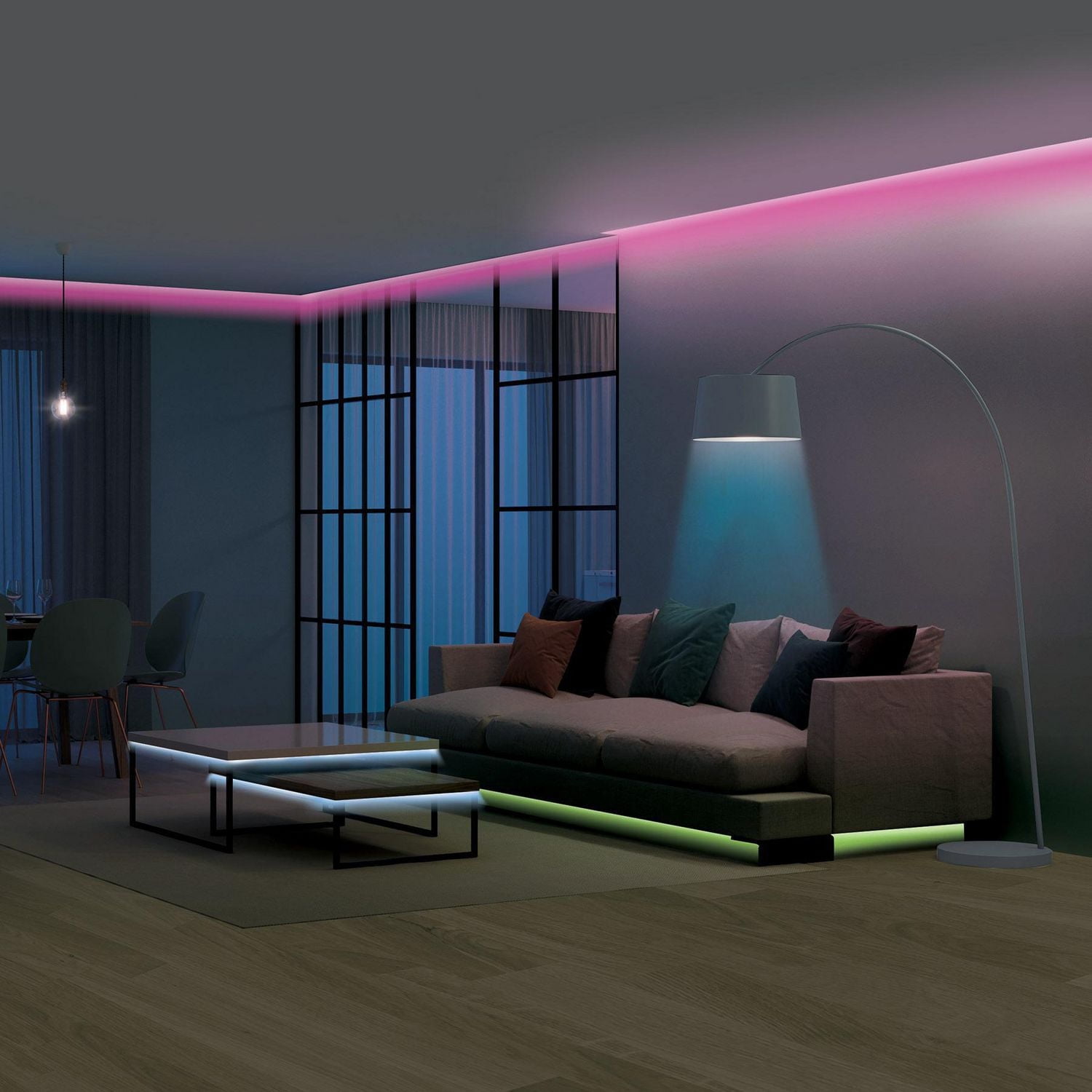 Merkury Innovations FlexGlo Ultra Strip Light with Sound Sync, Strip Sound Sync