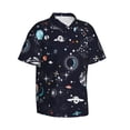 thumbnail image 2 of Fotbe Galaxy2 Hawaiian Shirt for Men Unisex Summer Beach Casual Short Sleeve Cotton Linen Button Down Shirts-Large, 2 of 9