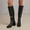 Black, variant on Women's Knee High Boots Zippered Casual Winter Boots Low Block Heel Solid Color Faux Leather Comfortable Walking Shoes for Daily Outdoor Indoor Use Brown D
