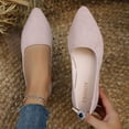 thumbnail image 2 of Msgweeeg Flats Comfortable Sandals for Women Women's Fashionable Casual Spring Style Solid Color Shallow Mouth Loafers Pointed Toe Loafers Flat Shoes, 2 of 10