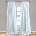 thumbnail image 5 of Ambesonne Cartoon Curtains, Hearts Teddy Bears Clothes, Pair of 28"x63", Pale Blue and White, 5 of 5
