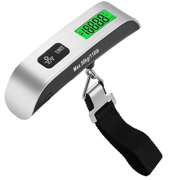 NOBRAND Digital Portable Luggage Scale [Battery Included], 110lb, Gray