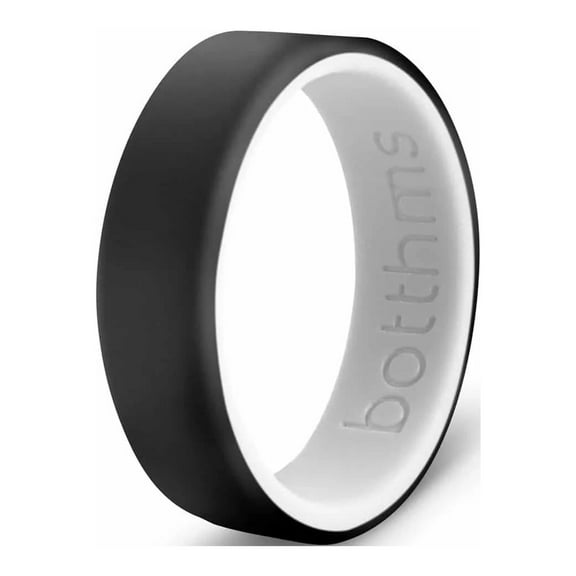 botthms Double Black Silicone Ring
