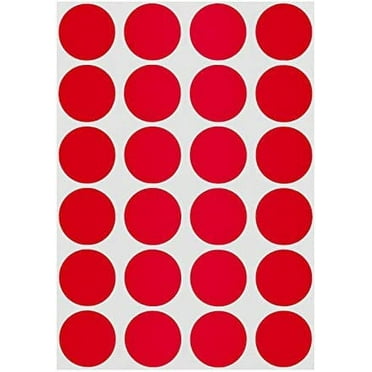 ChromaLabel 0.75 Inch Round Label Permanent Color Code Dot Stickers, 1008 Pack, 24 Labels per Sheet, Red