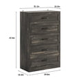 thumbnail image 6 of Vabches Farmhouse 5 Drawer Dresser with Metal Handle, Tall Wood Chest of Drawers for Living Room Bedroom,Dark Brown, 6 of 9