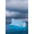 thumbnail image 2 of Jaynes Gallery 17x24 White Modern Wood Framed Museum Art Print Titled - Antarctica-South Georgia Island Lone iceberg and stormy sunset, 2 of 4