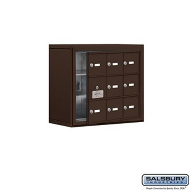 SalsburyIndustries 19138-09ZSK Cell Phone Storage Locker With Front Access Panel - 3 Door High Unit, Bronze