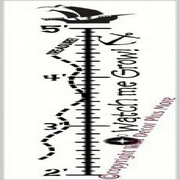 Wall Decor Plus More WDPM3051 Nautical Growth Chart Kids Vinyl Wall Decal with Age Markers, 2-5 Feet, Red