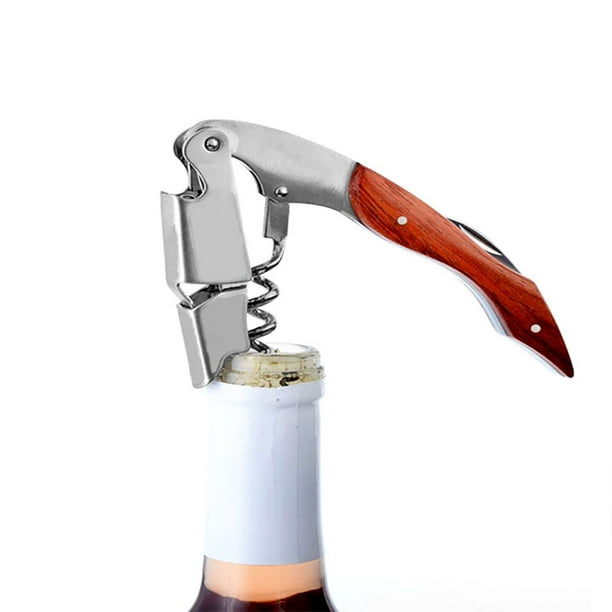 Pretty Comy Wood Handle Folding Wine Bottle Opener Waiters Corkscrew