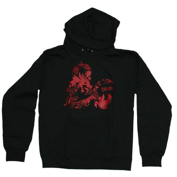 D&D Dungeons and Dragons Red Dragon Ampersand Logo Hoodie (Small)