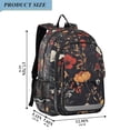 thumbnail image 2 of FORMRS Unisex School Backpack 17" Student Travel Bag with Laptop Compartment, Black Floral Pattern, 2 of 7